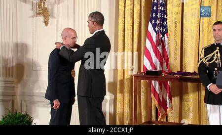 Jeffrey Katzenberg, Barack Obama, National Medal of Arts-3. Stockfoto