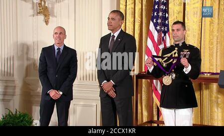 Jeffrey Katzenberg, Barack Obama, National Medal of Arts-1. Stockfoto