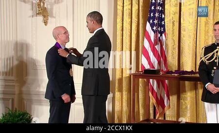 Jeffrey Katzenberg, Barack Obama, National Medal of Arts-4. Stockfoto