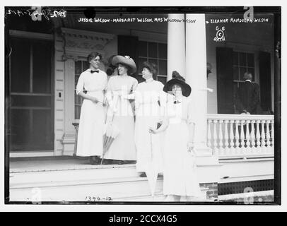 Jessie Wilson, Frau Margaret Wilson, Woodrow Wilson, Eleanor Randolph Wilson Stockfoto