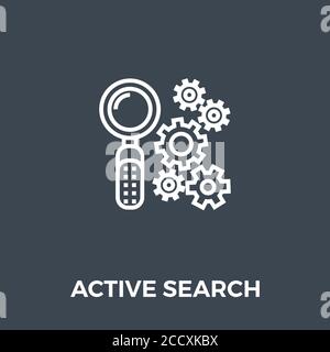 Symbol für aktive Suche Vektor. Stock Vektor