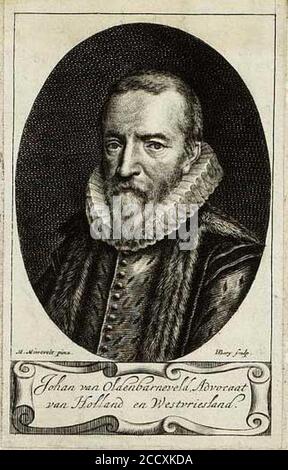 Johan van Oldenbarnevelt Tür Hendrik Bary. Stockfoto