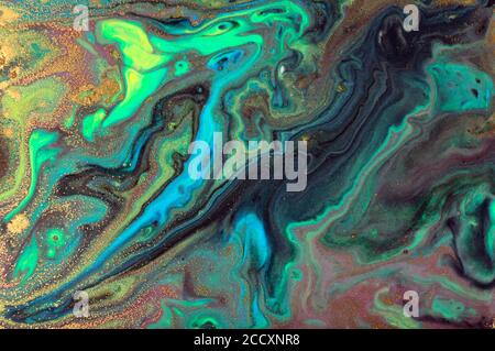 Marmor blau und grün abstrakter Hintergrund. Marmormuster. Stockfoto