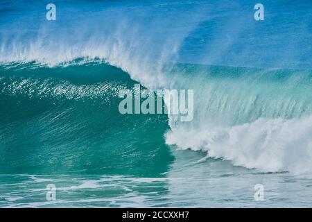 Breaking Wave, Atlantik, Fuerteventura, Kanarische Inseln, Spanien Stockfoto