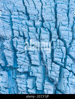 Eisstrukturen, Vatnajoekull-Gletscher, Island Stockfoto