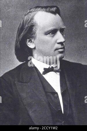 Johannes Brahms c. 1870. Stockfoto