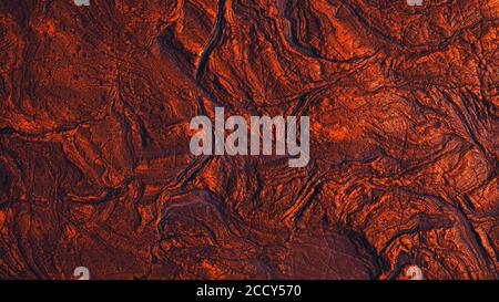 Gemahlener Stein rot braun dunkel Textur Hintergrund. 3D-Rendering Stockfoto