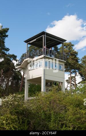 US Observation Tower, Point Alpha Memorial, Rasdorf, Hessen, Geisa, Thüringen, Deutschland Stockfoto