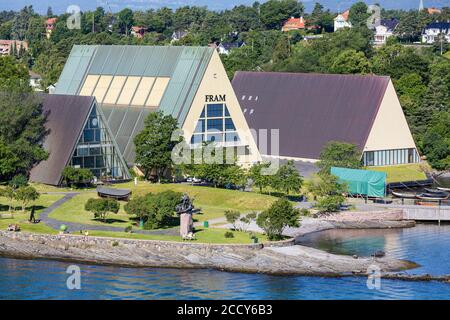 Norsk Maritimt Museum, Frammuseum (Museum für Polarexpeditionen), Kon-Tiki Museum, Museumsinsel Bygdoy, Oslo, Norwegen Stockfoto