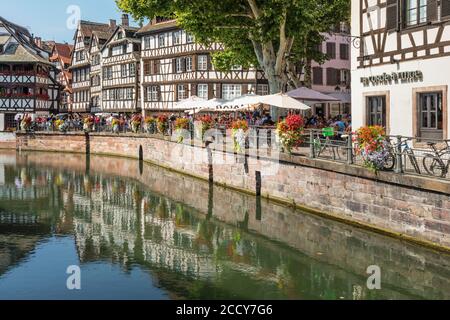 Place Benjamin Zix, Gerberviertel La Petite France, UNESCO-Weltkulturerbe, Straßburg, Elsass, Frankreich Stockfoto