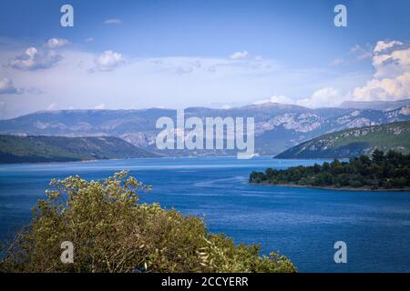 Lac de Sainte-Croix, Gorges du Verdon, Verdon Schlucht Provence-Alpes-Cote d'Azur, Provence, Frankreich, Europa Stockfoto