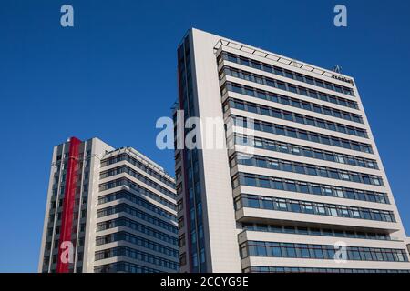 Stadt Riga, Lettland. Bürogebäude mit einem neuen Design.Reisen Foto.21.08.2020 Stockfoto