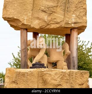 Denkmal für Prestonpans Miners von Gardner Molloy, East Lothian, Schottland, Großbritannien. Stockfoto