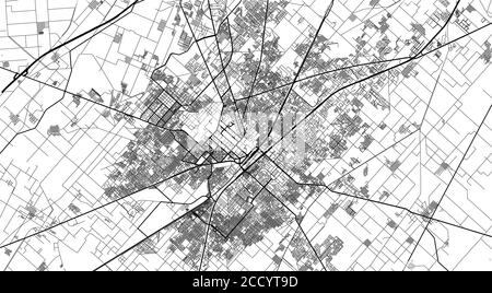 Städtischer Vektor Stadtplan von Faisalabad, Pakistan, Asien Stock Vektor