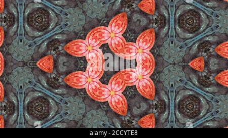 Digital Gestaltes Design Mit Kaleidoskop-Effekt Stockfoto