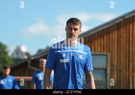 Zweiter Liga Club karlsruher sc trainiert für die nächste Saison in Bad leonfelden, ksc-Training Stockfoto