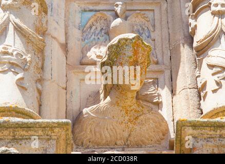 Quispe Sisa Büste auch bekannt als Ines Huaylas Yupanqui, Ehefrau von Francisco Pizarro der Conquistador. Haus-Palast des Marquis von Conquest oder Marques de la Stockfoto