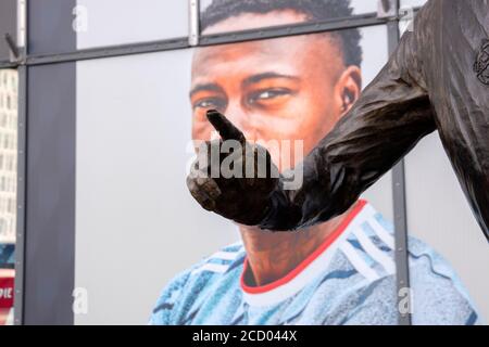 Nahaufnahme Der Neuen Johan Cruyff Statue Im Johan Cruyff Arena Amsterdam Niederlande 24-8-2020 Stockfoto