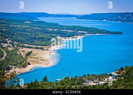 Lac de Sainte-Croix, Gorges du Verdon, Verdon Schlucht Provence-Alpes-Cote d'Azur, Provence, Frankreich, Europa Stockfoto