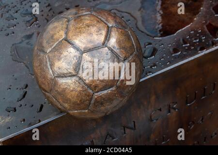 Nahaufnahme Der Neuen Johan Cruyff Statue Im Johan Cruyff Arena Amsterdam Niederlande 24-8-2020 Stockfoto