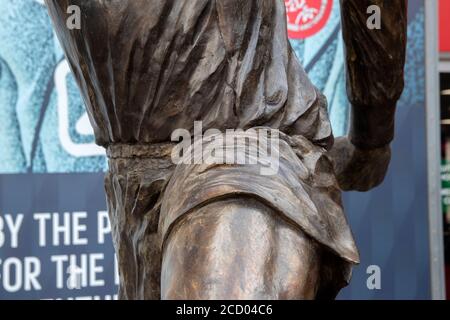 Nahaufnahme Der Neuen Johan Cruyff Statue Im Johan Cruyff Arena Amsterdam Niederlande 24-8-2020 Stockfoto