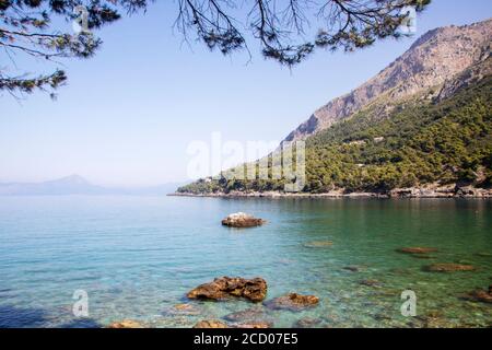 Die malerische Landschaft von Maratea Küste und Strand, Region Basilicata, Italien Stockfoto