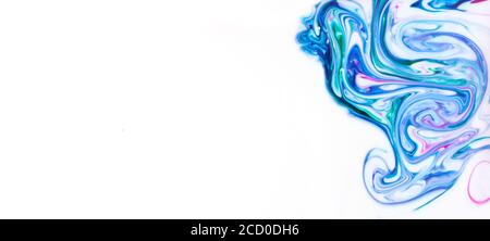 Panorama abstrakter Hintergrund von Aquarell-Gemälde mit leerem Raum für Text. Stockfoto