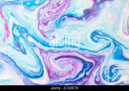 Blau und rosa abstrakter Hintergrund von Aquarell-Gemälden. Mineralische Textur Stockfoto
