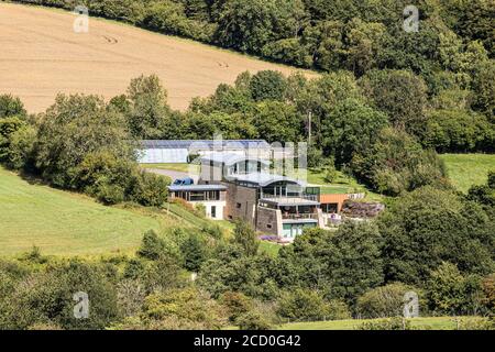 Moonstone House ein nachhaltiges Öko-Haus in der Nähe des Cotswold Dorfes Cockleford, Gloucestershire Großbritannien Stockfoto