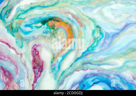 Bunte abstrakte Hintergrund von Aquarell-Gemälde. Mineralische Textur Stockfoto