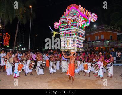 Kerala Tempel Festival Prozession Stockfoto