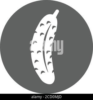 Das Gurkensymbol ist auf weißem Hintergrund isoliert. Einfache Vektordarstellung für Grafik- und Webdesign oder kommerzielle Zwecke. Stock Vektor