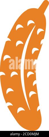 Das Gurkensymbol ist auf weißem Hintergrund isoliert. Einfache Vektordarstellung für Grafik- und Webdesign oder kommerzielle Zwecke. Stock Vektor