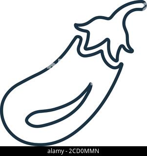 Eggplant Icon - perfekt für den Einsatz bei der Gestaltung und Entwicklung von Websites, gedruckten Dateien und Präsentationen, Werbematerialien, Illustrationen oder andere Typ Stock Vektor