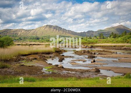 Sneem River, Garten der Pyramiden von Sneem, Ring of Kerry, Irland Stockfoto