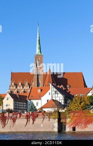 Stiftskirche des Heiligen Kreuzes und St. Bartholomäus; Breslau, Schlesien, Polen Stockfoto