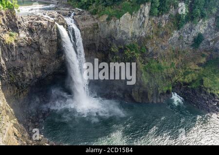 Herrliche Snoqualmie Falls im Staat Washington. Stockfoto