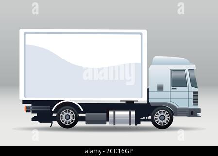 White LKW Auto Fahrzeug isoliert Symbol Vektor Illustration Design Stock Vektor