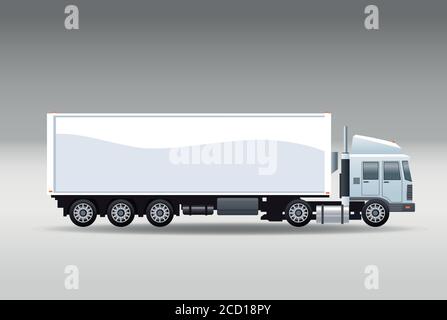 Weiß LKW Auto Fahrzeug Marke isoliert Symbol Vektor Illustration Design Stock Vektor