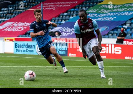 High Wycombe, Großbritannien. August 2020. Michail Antonio von West Ham United während des 2020/21 Pre Season Freundschaftsspiel zwischen Wycombe Wanderers und West Ham United in Adams Park, High Wycombe, England am 25. August 2020. Foto von Liam McAvoy. Kredit: Prime Media Images/Alamy Live Nachrichten Stockfoto