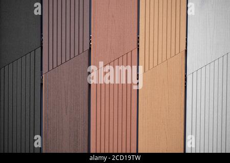 Nahaufnahme der Vinyl-Siding Proben Textur Stockfoto