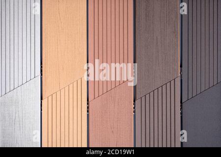 Nahaufnahme der Vinyl-Siding Proben Textur Stockfoto