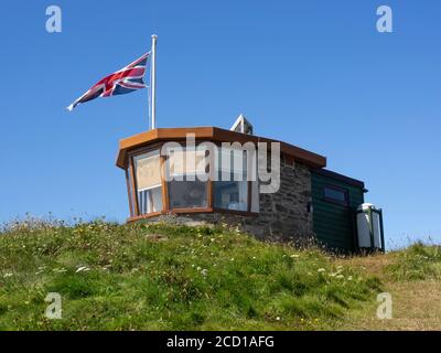 NCI Portscatho Lookout Station, The Roseland Peninsula, Cornwall, Großbritannien Stockfoto