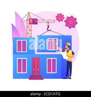 Modulare Home abstraktes Konzept Vektor Illustration. Stock Vektor