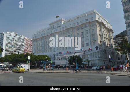 Copacabana Palace Hotel Rio de Janeiro Brasilien Reisen Stockfoto