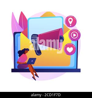 E-Mail Marketing abstraktes Konzept Vektor Illustration. Stock Vektor