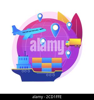 Globales Transportsystem abstrakte Konzept Vektor Illustration. Stock Vektor