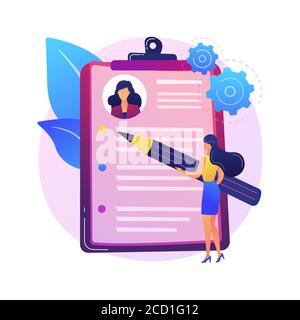 Resume Writing Service abstrakt Konzept Vektor Illustration. Stock Vektor