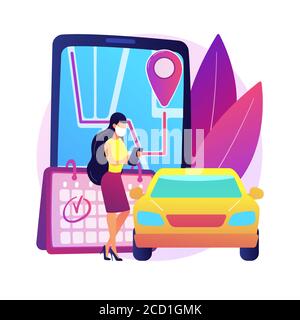 Stellen Sie schnell und effizient Pickup Service abstrakt Konzept Vektor Illustration. Stock Vektor