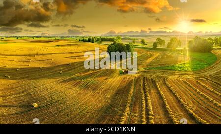 Ernte in Warmia im Nordosten Polens Stockfoto